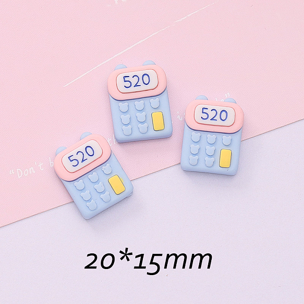 

PandaHall Opaque Resin Cabochons, Calculator, Light Sky Blue, 20x15mm Resin Furniture & Appliances