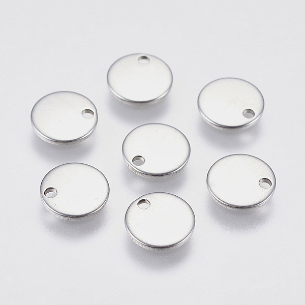 

PandaHall 304 Stainless Steel Charms, Flat Round, Stamping Blank Tag, Stainless Steel Color, 8x0.8mm, Hole: 1mm 304 Stainless Steel Flat...