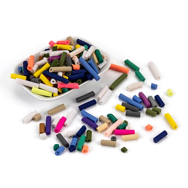 Handgefertigte Rohrperlen aus Fimo
