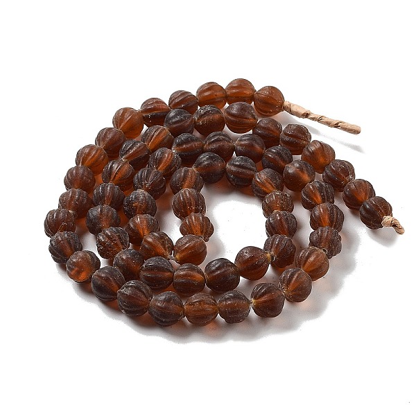 

PandaHall Handmade Nepalese Lampwork Beads, Pumpkin, Sienna, 10.5x9.5mm, Hole: 1.5mm, about 64pcs/strand, 25.79''(65.5cm) Lampwork Pumpkin..., Brown
