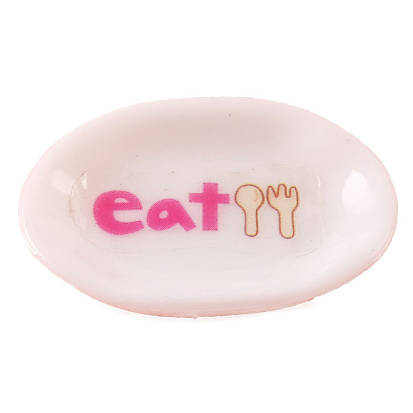 

PandaHall Dish Shape Plastic Miniature Ornaments, Micro Landscape Home Dollhouse Accessories, Pretending Prop Decorations, Word, 30x21mm...