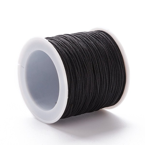 

PandaHall Braided Nylon Thread, DIY Material for Jewelry Making, Black, 0.8mm, 100yards/roll Nylon Black