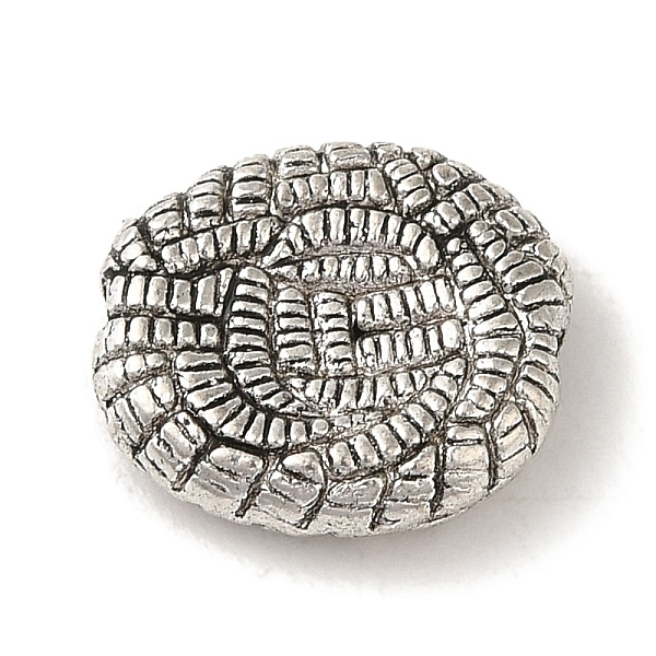 

PandaHall Tibetan Style Alloy Beads, Cadmium Free & Nickel Free & Lead Free, Textured, Oval, Antique Silver, 13.5x12x3.8mm, Hole: 1.5mm...