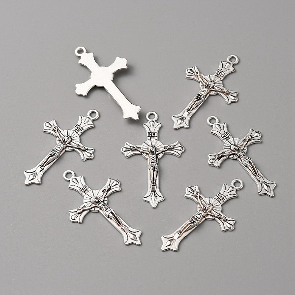 

PandaHall Zinc Tibetan Style Alloy Pendants, Crucifix Cross, Religion, Antique Silver, 37x22x2.5mm, Hole: 2mm Alloy Cross