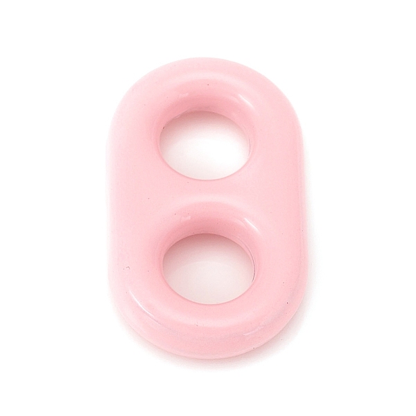 

PandaHall Alloy Enamel Links Connectors, Soda Tab/Pull Tab, Pink, 17x10x3mm, Hole: 4mm Alloy+Enamel Oval Pink