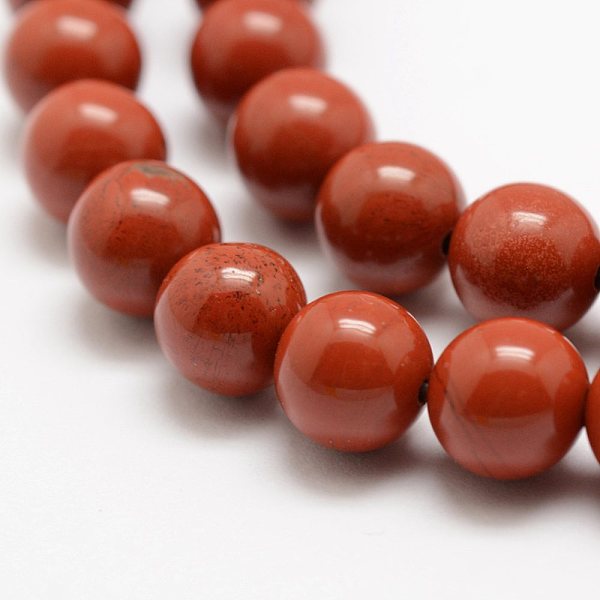 

PandaHall Natural Red Jasper Beads Strands, Grade AA, Round, 6mm, Hole: 1mm, about 63pcs/strand, 15.5 inch(39cm) Red Jasper Round