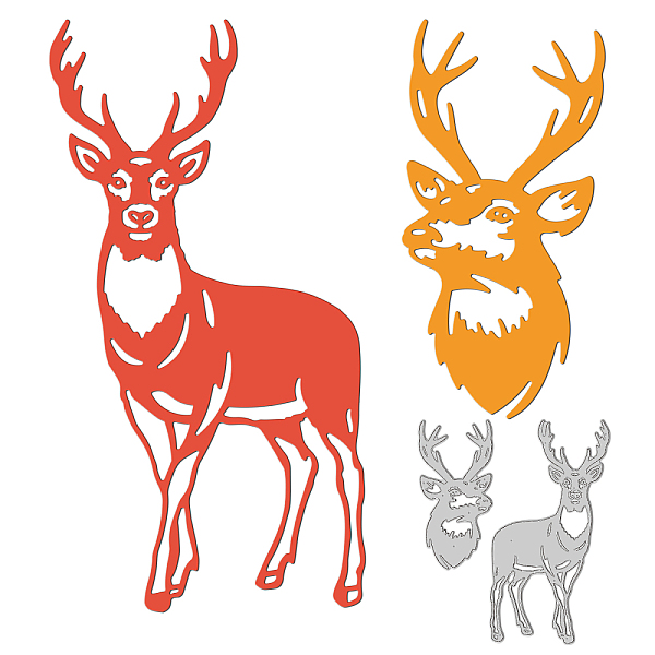 

PandaHall GLOBLELAND 2Pcs Realistic Forest Deer Cutting Dies Metal Deer Head Die Cuts Embossing Stencils Template for Paper Card Making...