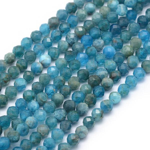 

PandaHall Natural Apatite Beads Strands, Faceted, Round, 2mm, Hole: 0.5mm, about 150pcs/strand, 15.35 inch(39cm) Apatite Round