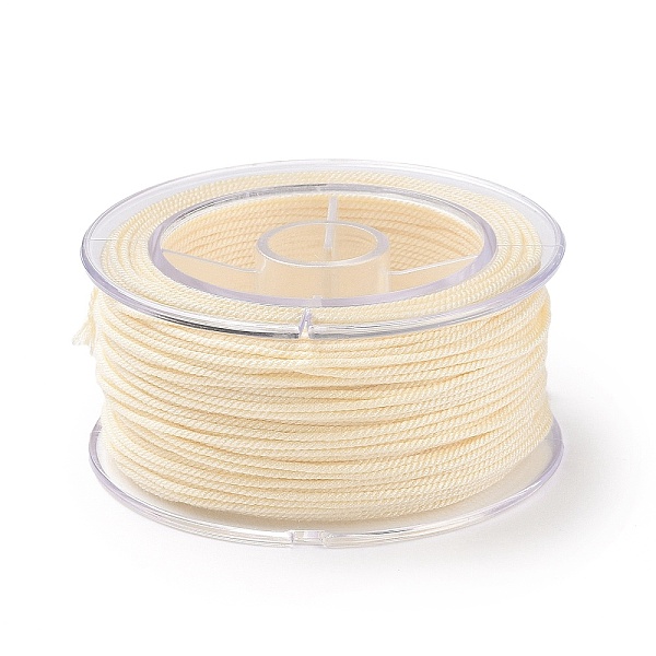 

PandaHall Macrame Cotton Cord, Braided Rope, with Plastic Reel, for Wall Hanging, Crafts, Gift Wrapping, Cornsilk, 1.5mm, about 21.87 Yards..., Gold