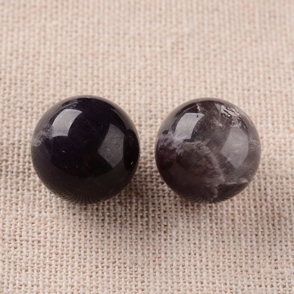 

PandaHall Natural Amethyst Round Ball Beads, Gemstone Sphere, No Hole/Undrilled, 16mm Amethyst Round