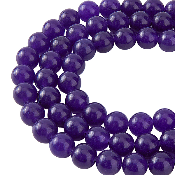 

PandaHall HOBBIESAY 3 Strands Natural Amethyst Round Beads Strands, Deyed, 8mm, Hole: 1mm, about 46pcs/strand, 16''(40.64cm) Amethyst Round