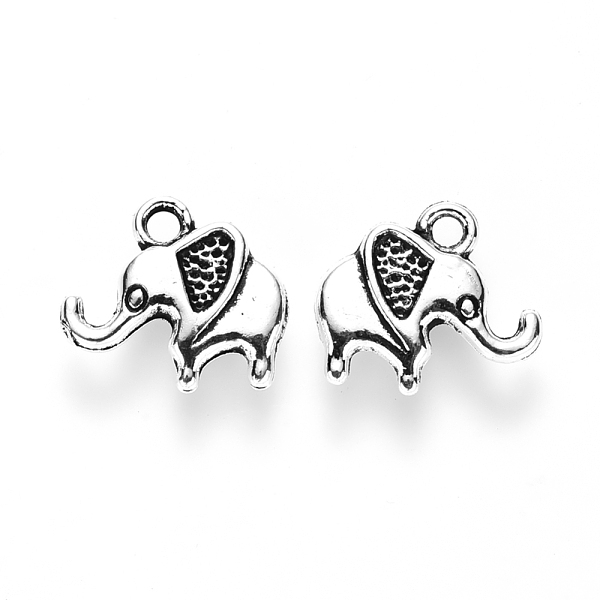

PandaHall Tibetan Style Alloy Charms, Elephant, Cadmium Free & Lead Free, Antique Silver, 12.5x14x2.5mm, Hole: 1.8mm, about 930pcs/1000g...