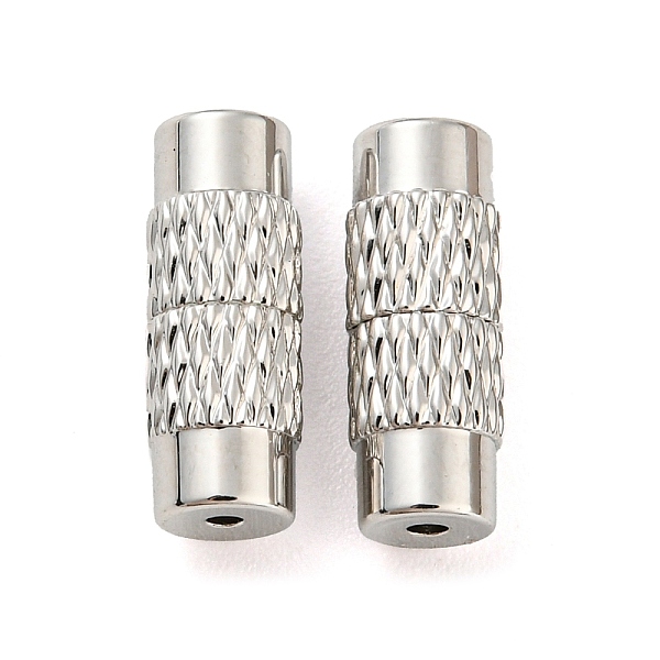 

PandaHall Brass Screw Clasps, for Jewelry Making, Platinum, 11.4x4.5mm, Hole: 1mm Brass