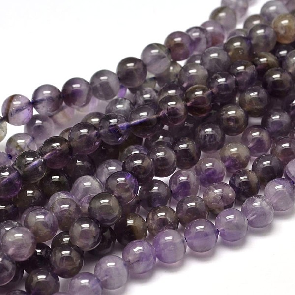 

PandaHall Natural Amethyst Round Bead Strands, Grade BC, 6mm, Hole: 1mm, about 63~65pcs/strand, 15.3 inch Amethyst Round