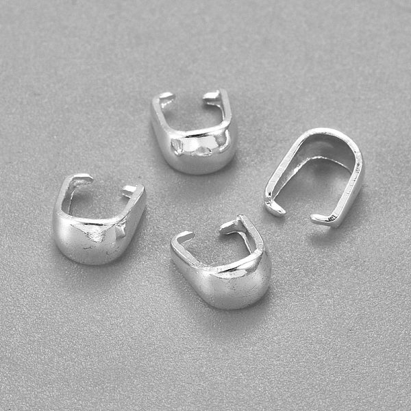 

PandaHall 304 Stainless Steel Snap on Bails, Silver, 7x6x4mm, Pin: 1mm 304 Stainless Steel