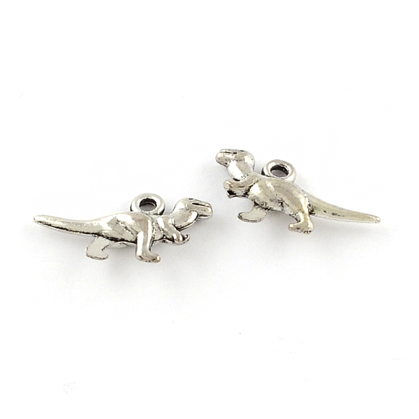 

PandaHall Tibetan Style Zinc Alloy Dinosaur Pendants, Lead Free & Cadmium Free, Antique Silver, 21x11x4mm, Hole: 2mm Alloy Dinosaur