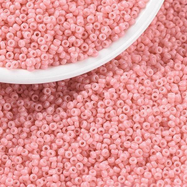 

PandaHall MIYUKI Round Rocailles Beads, Japanese Seed Beads, (RR4463) Duracoat Dyed Opaque Lychee, 15/0, 1.5mm, Hole: 0.7mm, about..., Pink