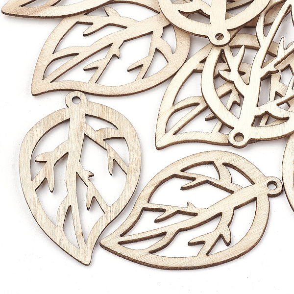 Undyed Wood Pendants - image
