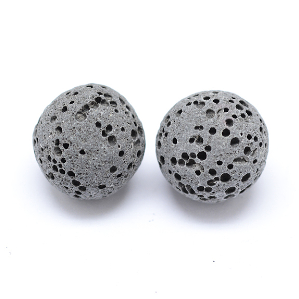 Perles de pierre de lave naturelle non cirées