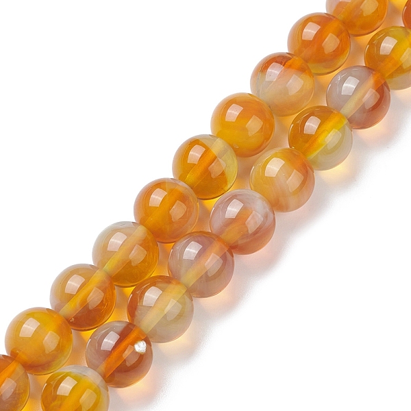 

PandaHall Handmade Lampwork Beads Strands, Round, Orange, 10mm, Hole: 1.2mm, about 38pcs/strand, 14.17''(36cm) Lampwork Round Orange