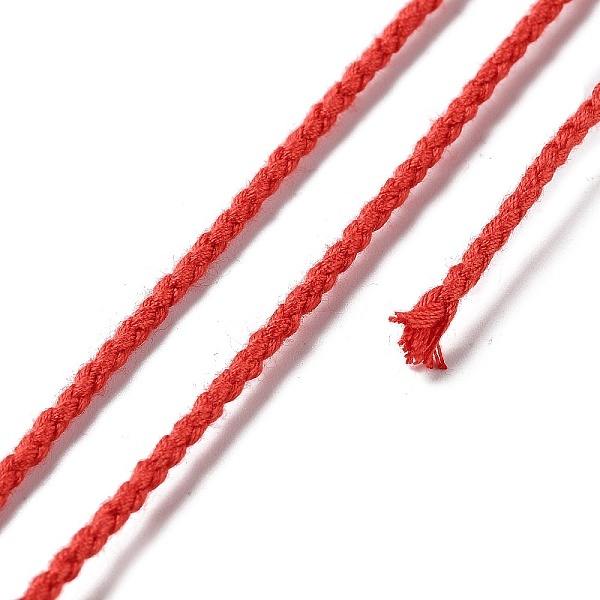 

PandaHall 20M Polyester Braided Cord for Jewelry Making, Round, Orange Red, 2mm, about 21.87 Yards(20m)/Roll Polyester