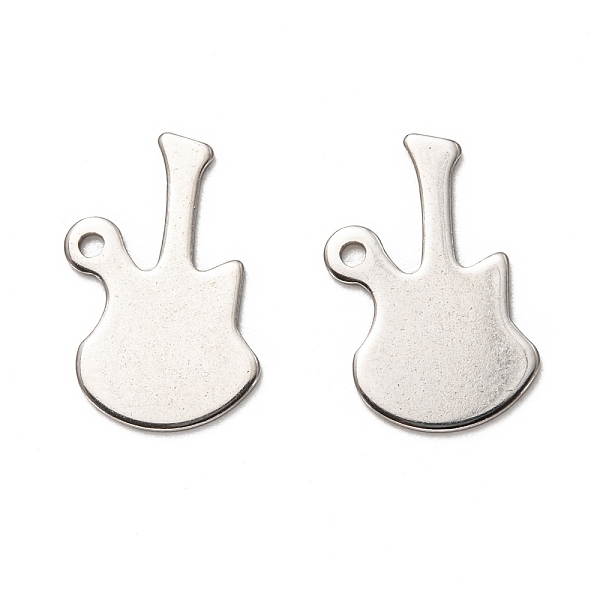 

PandaHall 201 Stainless Steel Pendants, Stamping Blank Tag, Laser Cut, Guitar, Stainless Steel Color, 19.5x13x1mm, Hole: 1.5mm 201 Stainless...