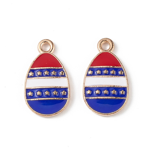 

PandaHall Independence Day Alloy Enamel Pendants, Teardrop with Star Charms, Light Gold, Colorful, 18x10.5x2mm, Hole: 2mm Alloy+Enamel Star
