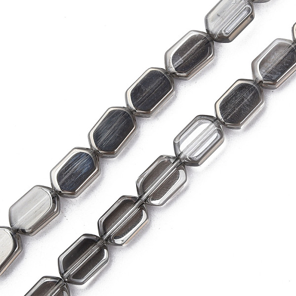 

PandaHall Electroplate Glass Beads Strands, Pearl Luster Plated, Oval, Gray, 9.5x6.5x3.5mm, Hole: 0.9mm, about 78Pcs/strand, 25.59 inch...