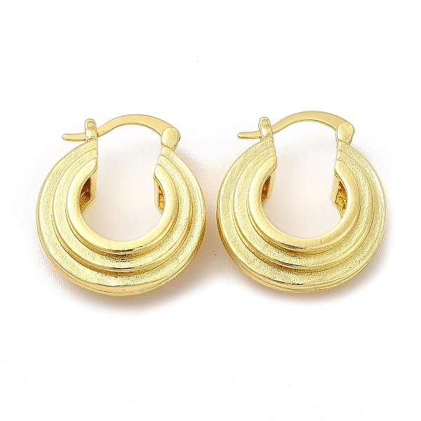 

PandaHall Rack Plating Brass Moon Hoop Earrings for Women, Lead Free & Cadmium Free, Real 18K Gold Plated, 23x20x9mm, Pin: 0.5mm Brass Moon