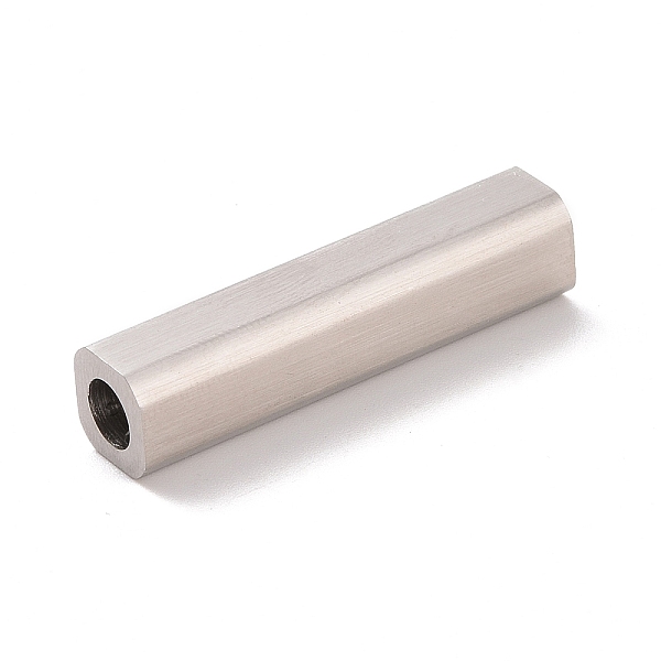 

PandaHall 304 Stainless Steel Magnetic Clasps with Glue-in Ends, Matte Style, Cuboid, Stainless Steel Color, 29.9x7x7mm, Hole: 4mm 304...
