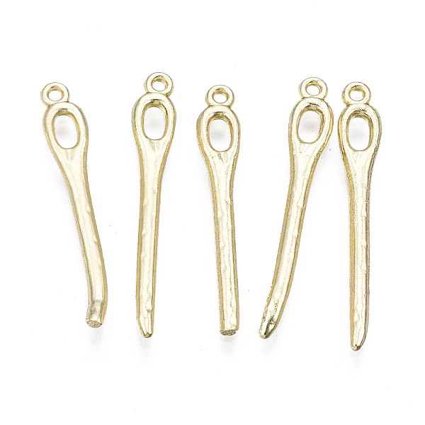 

PandaHall Rack Plating Alloy Pendants, Cadmium Free & Lead Free, Pin, Light Gold, 27.5x4x1.5mm, Hole: 1mm Alloy Others