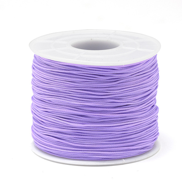 

PandaHall Polyester Cords, Plum, 0.5~0.6mm, about 131.23~142.16 yards(120~130m)/roll Polyester Purple