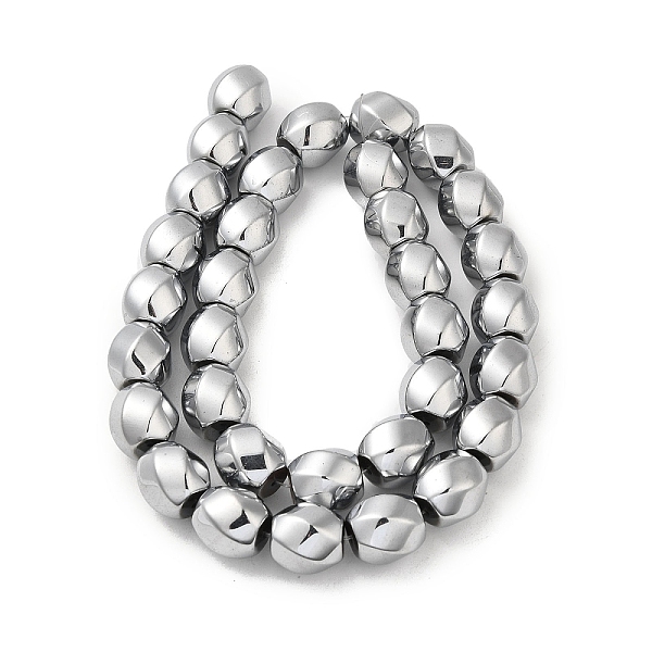

PandaHall Electroplated Non-Magnetic Synthetic Hematite Beads Strands, Long-Lasting Plated, Twist Oval, Platinum Plated, 12~12.5x11.5~12mm...