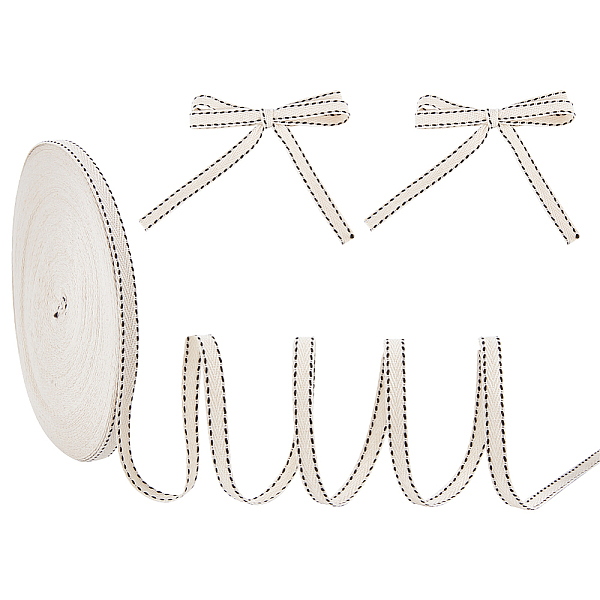 

PandaHall Dot Stripe Cotton Ribbons, Twill Tape Ribbon, Herringbone Ribbon, PapayaWhip, 3/8 inch(10.5mm), about 54.68 Yards(50m)/Roll Cotton..., Orange