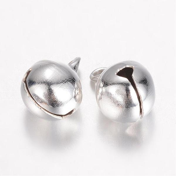 

PandaHall Brass Bell Charms, Silver Color Plated, 11x7.5x7.5mm, Hole: 1mm Brass Bell Silver