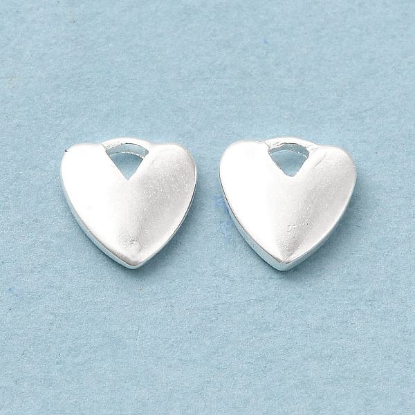 

PandaHall Brass Charms, Cadmium Free & Lead Free, Heart Charm, 925 Sterling Silver Plated, 6x6x1mm, Hole: 1mm Brass Heart