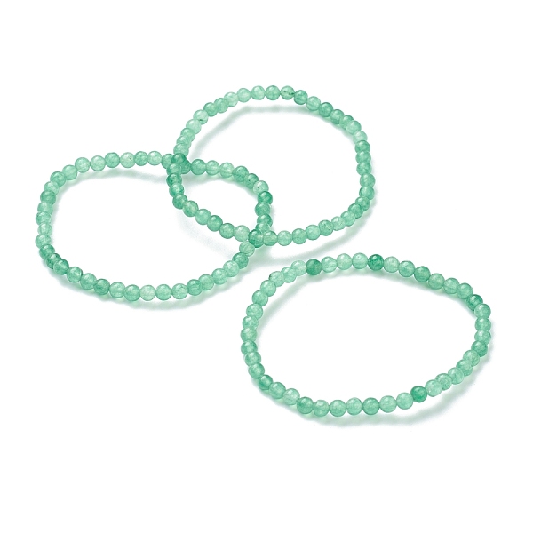 

PandaHall Natural Green Aventurine Beaded Stretch Bracelets, Round, Beads: 4~5mm, Inner Diameter: 2-1/4 inch(5.65cm) Green Aventurine
