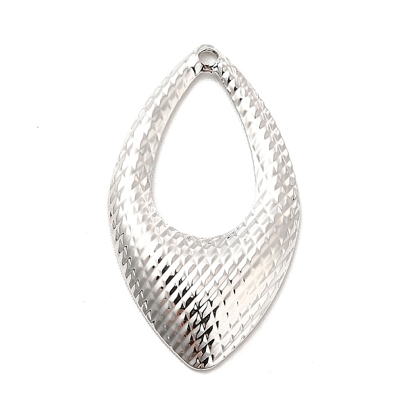 

PandaHall Rack Plating Brass Pendants, Long-Lasting Plated, Teardrop Charm, Platinum, 24x13x2mm, Hole: 1mm Brass Teardrop