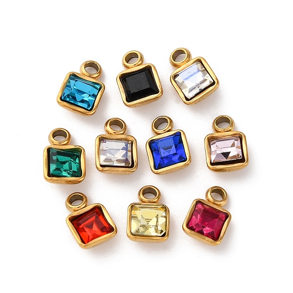 Colgantes de rhinestone de acero inoxidable 304 con revestimiento iónico (IP)-image-STAS-B090-02G-es