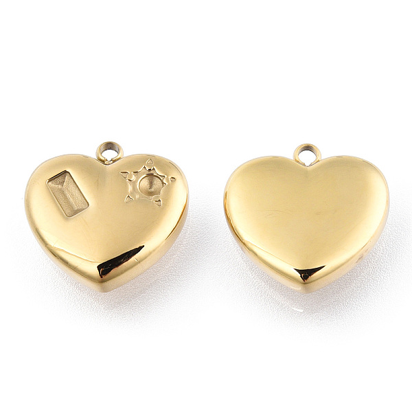 

PandaHall 304 Stainless Steel Pendant Rhinestone Settings, Heart, Nickel Free, Real 14K Gold Plated, Fit For 2mm and 2x4mm Rhinestone...