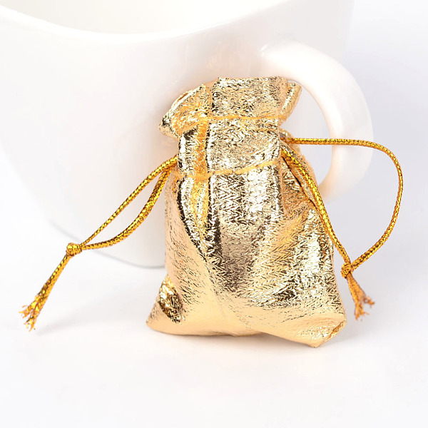 

PandaHall Organza Bags, Rectangle, Gold, 7x5cm Organza Rectangle Gold