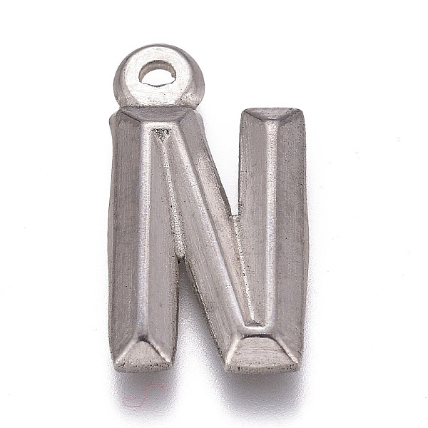 

PandaHall 304 Stainless Steel Pendants, Alphabet, Letter.N, 16x8.5x2mm, Hole: 1mm 304 Stainless Steel Letter N