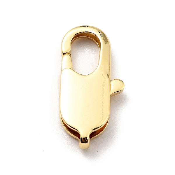 

PandaHall Brass Lobster Claw Clasps, Cadmium Free & Lead Free, Oval, Real 18K Gold Plated, 26x12x4.5mm Brass Oval