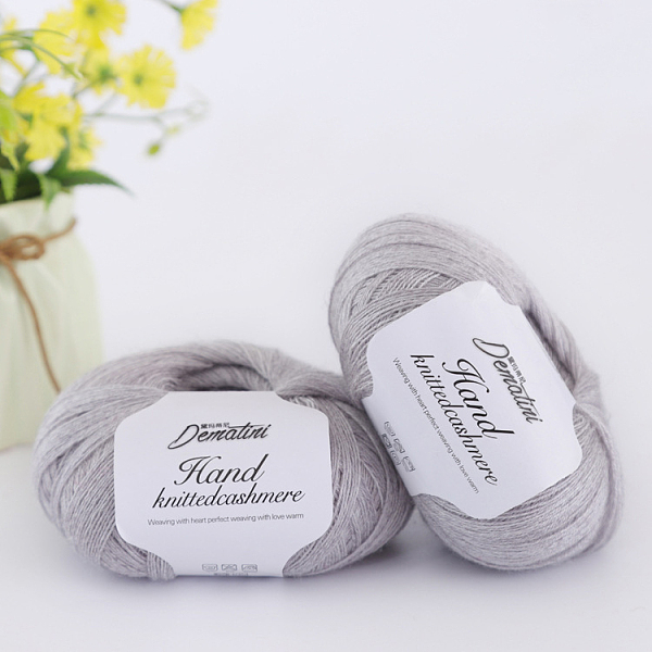 

PandaHall Wool Yarn for Sweater Hat, 4-Strands Wool Threads for Knitting Crochet Supplies, Gainsboro, about 656.17 Yards(600m)/Roll Wool..., Gray