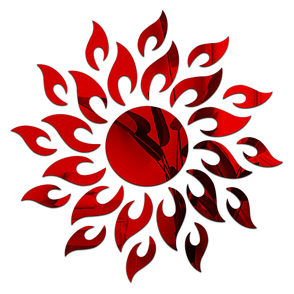 

PandaHall Sunflower Acrylic Mirrors Wall Stickers, with Adhesive Tape, Home Decoration Wall Stickers, Acrylic Mirror Decor, Red...