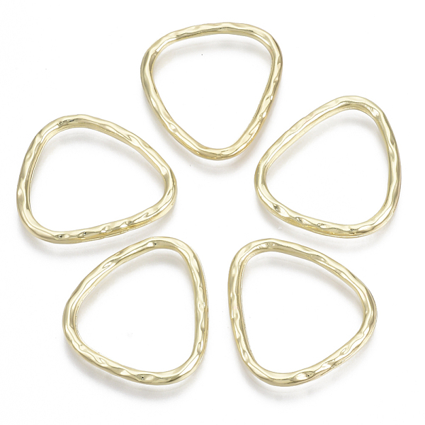 

PandaHall Alloy Linking Rings, Triangle, Light Gold, 24x22x2mm, Inner Diameter: 18x20mm Alloy Triangle