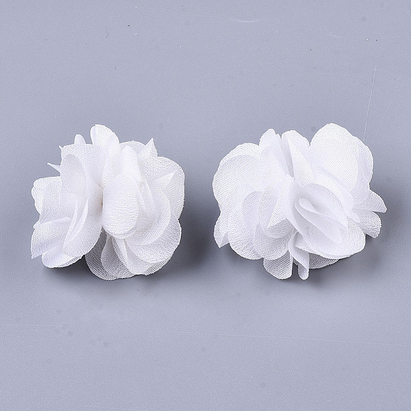 

PandaHall Polyester Fabric Flowers, for DIY Headbands Flower Accessories Wedding Hair Accessories for Girls Women, White, 34mm Cloth Flower...