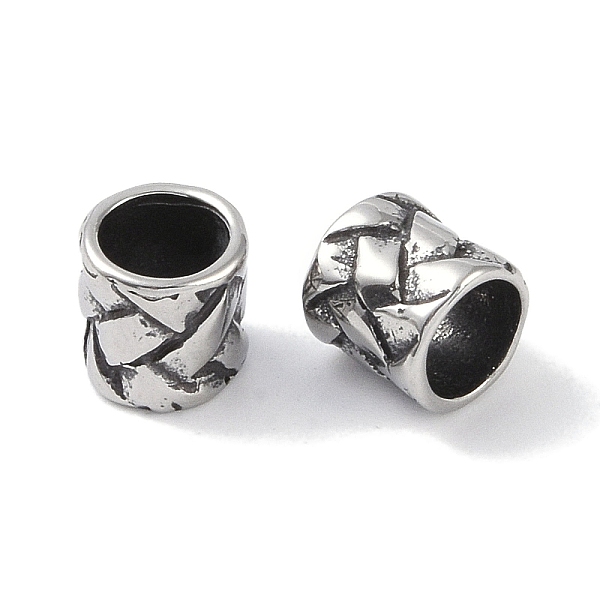 

PandaHall 316 Surgical Stainless Steel European Beads, Large Hole Beads, Column, Antique Silver, 7x7mm, Hole: 5mm 316 Surgical Stainless...