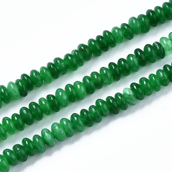 

PandaHall Natural Malaysia Jade Beads Strands, Rondelle, 4~5x2mm, Hole: 0.8mm, about 165~170pcs/strand, 14.96~15.35 inch(38~39cm) Malaysia...