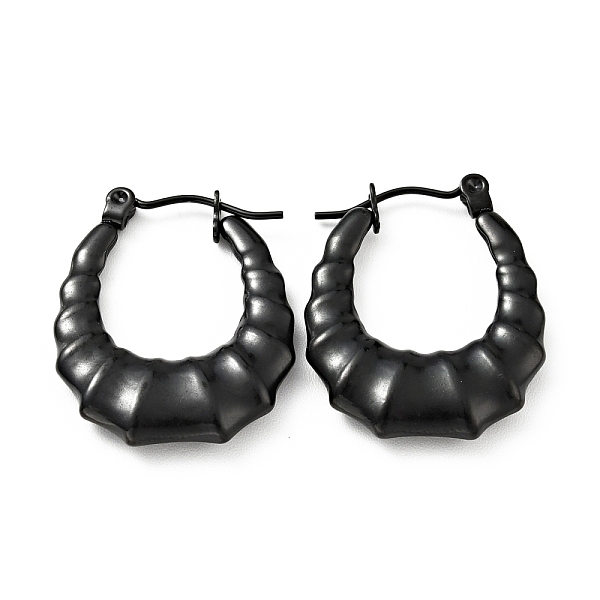Ion Plating(IP) 304 Stainless Steel Teardrop Hoop Earrings For Women